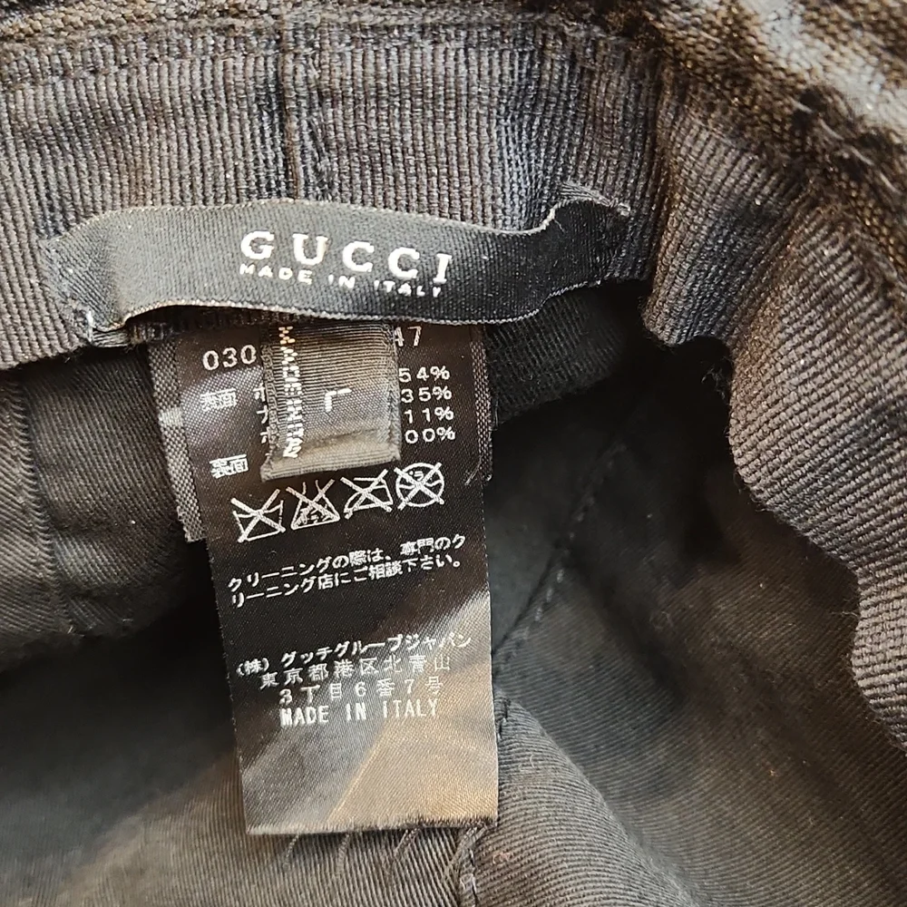 Authentic GUCCI Black Bucket Hat - Picture 6 of 8